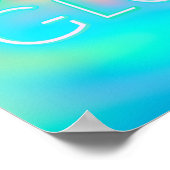 レッツグローネオンフェスティバルパーティーレイブダンストランス ポスター (角)