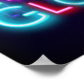 レッツグローネオンライトフェスティバルパーティーレイヴダンス ポスター (角)