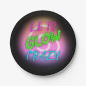 レッツグローネオン熱狂するスケートで滑る誕生日 ペーパープレート (正面)