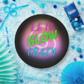 レッツグローネオン熱狂するスケートで滑る誕生日 ペーパープレート (パーティー)