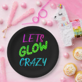 レッツグローネオン熱狂するスケートで滑る誕生日 ペーパープレート (パーティー)