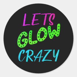 レッツグローネオン熱狂するスケートで滑る誕生日 ラウンドシール