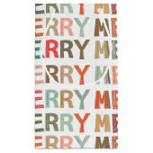 レッツゲーフォントメリークリスマスホリデー抱き枕 スモールペーパーバッグ (裏面)