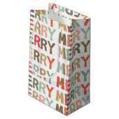 レッツゲーフォントメリークリスマスホリデー抱き枕 スモールペーパーバッグ (裏面アングル)