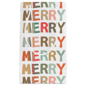 レッツゲーフォントメリークリスマスホリデー抱き枕 スモールペーパーバッグ (正面)