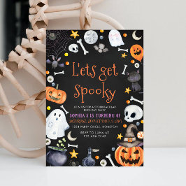 レッツゲー不気味ハローウィンパーティ誕生日 招待状