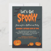 レッツゲー不気味ヴィンテージレトロハローウィンパーティ 招待状 (正面)