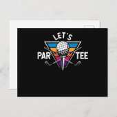 レッツゴルフボールティーピンゴルフクおもしろいラブ ポストカード (正面/裏面)