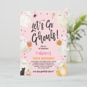 レッツゴーウルズピンクハロウィンガールバースデーパーティー 招待状 (スタンド正面)