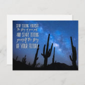 レッツゴーオブユズ過去サボテン銀河系引用文 ポストカード (正面/裏面)