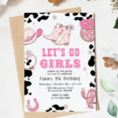 レッツゴーガールズウェスタン女性のカーボーイ誕生日 招待状