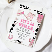 レッツゴーガールズウェスタン女性のカーボーイ誕生日 招待状