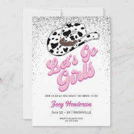 レッツゴーガールズグリッター週末バチェロレッテ 招待状