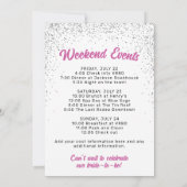 レッツゴーガールズグリッター週末バチェロレッテ 招待状 (裏面)