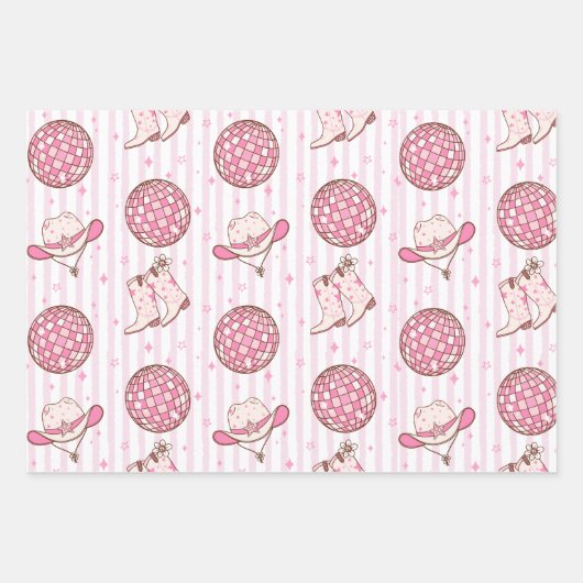 レッツゴーガールズディスコカウガールバチェロレッテパーティー ラッピングペーパーシート (正面)