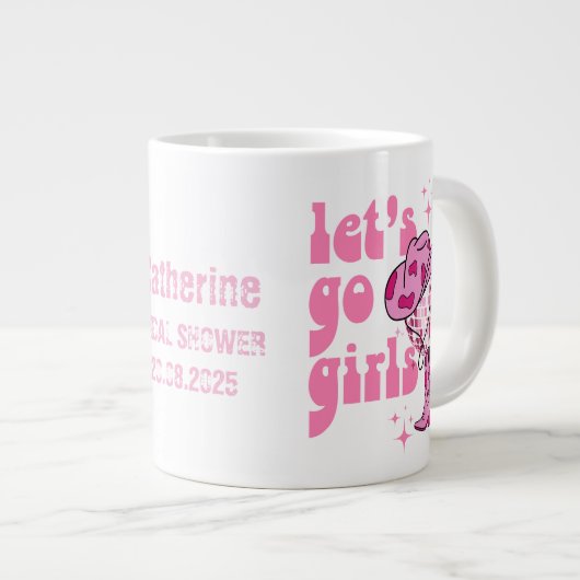 レッツゴーガールズディスコ女性のカーボーイバチェロレッテ ジャンボコーヒーマグカップ (正面右)