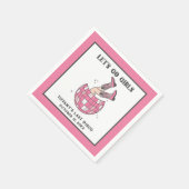 レッツゴーガールズディスコ女性のカーボーイバチェロレッテ スタンダードカクテルナプキン (角)