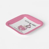 レッツゴーガールズディスコ女性のカーボーイバチェロレッテ ペーパープレート (傾斜あり)