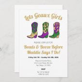 レッツゴーガールズニューオーリンズバチェロレッテ週末 招待状 (正面/裏面)