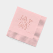 レッツゴーガールズブライダルシャワーバチェロレッテ 箔ナプキン (左)