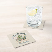 レッツゴーガールズ女性のカーボーイウェスタンテーマバースデーパーティー スクエアペーパーコースター (インサイチュ)