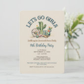 レッツゴーガールズ女性のカーボーイウェスタンバースデーパーティー 招待状 (スタンド正面)