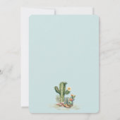 レッツゴーガールズ女性のカーボーイウエスタンアクアブルー誕生日 招待状 (裏面)