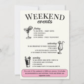 レッツゴーガールズ女性のカーボーイバチェロレッテの日程 招待状 (裏面)