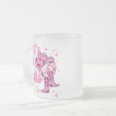 レッツゴーガールズ女性のカーボーイパーソナライズされたバチェロレッテ フロストグラスマグカップ (正面左)