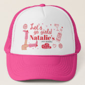 レッツゴーガールズ女性のカーボーイラストロデオバチェロレッテ キャップ (正面)