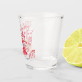 レッツゴーガールズ女性のカーボーイラストロデオバチェロレッテ ショットグラス (右)