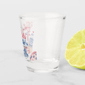 レッツゴーガールズ女性のカーボーイラストロデオバチェロレッテ ショットグラス (右)