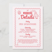 レッツゴーガールズ女性のカーボーイレッドバチェロレッテ 招待状 (裏面)