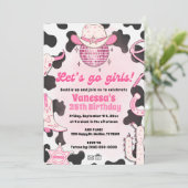 レッツゴーガールズ女性のカーボーイロデオディスコ招待状 招待状 (スタンド正面)