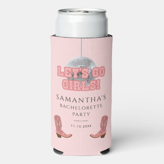 レッツゴーガールズ ディスコカウガール バチェロレッテパーティー スリム缶クーラー (Seltzer裏面)
