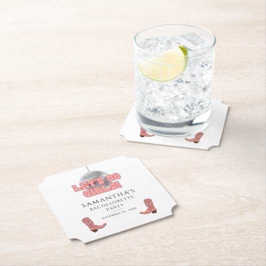 レッツゴーガールズ ディスコカウガール バチェロレッテパーティー ペーパーコースター (インサイチュ)