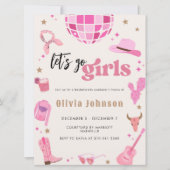 レッツゴーガールズ ナッシュビル ピンクロデオ | バチェロレッテ 招待状 (正面)