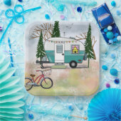 レッツゴーキャンプ紙プレート ペーパープレート (パーティー)