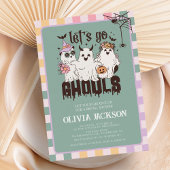 レッツゴーグルスグルーヴィハロウィーンブライダルシャワー 招待状