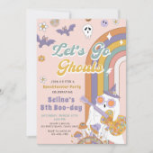レッツゴーグルスグルーヴィハロウィーン幽霊誕生日 招待状 (正面)