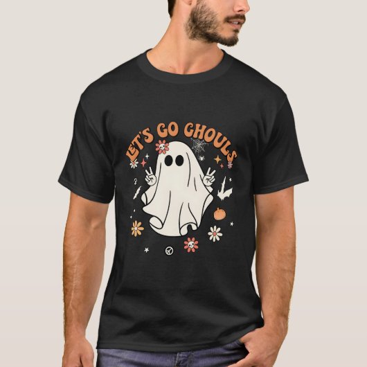 レッツゴーグルズハロウィンピー幽霊カボチャ Tシャツ (正面)