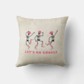 レッツゴーグルズハロウィーンスケートズピンク女性のカーボーイ クッション (裏面)