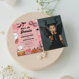 レッツゴーグルハロウィーンレトログルービー誕生日 招待状