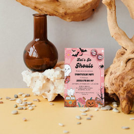 レッツゴーグルハロウィーンレトログルービー誕生日 招待状