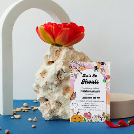 レッツゴーグルハロウィーンレトログルービー誕生日 招待状