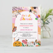 レッツゴーグルハロウィーンレトログルービー誕生日 招待状 (スタンド正面)