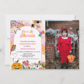 レッツゴーグルハロウィーンレトログルービー誕生日I 招待状 (正面)