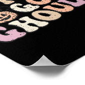 レッツゴーグルハロウィーンレトロ幽霊パンプキンウォーム ポスター (角)