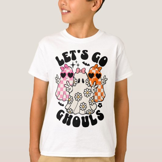 レッツゴーグルハロウィーン幽霊フローラシー不気味ズ Tシャツ (正面)