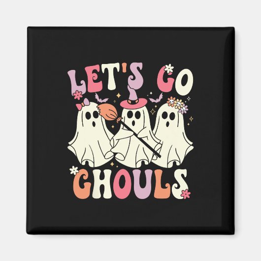 レッツゴーグルハロウィーン幽霊衣装レトロGroo マグネット (正面)